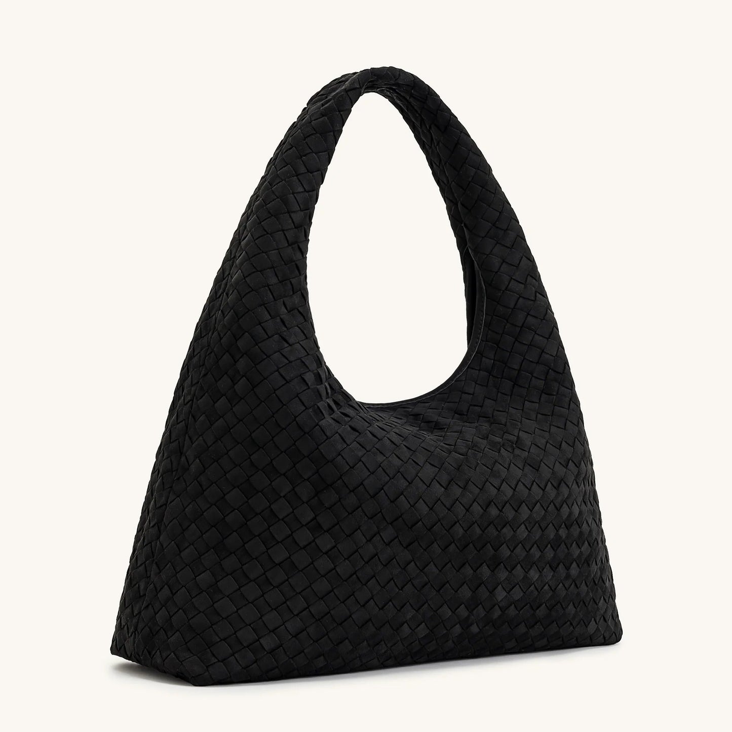 Iaura Faux Suede Woven Shoulder Bag