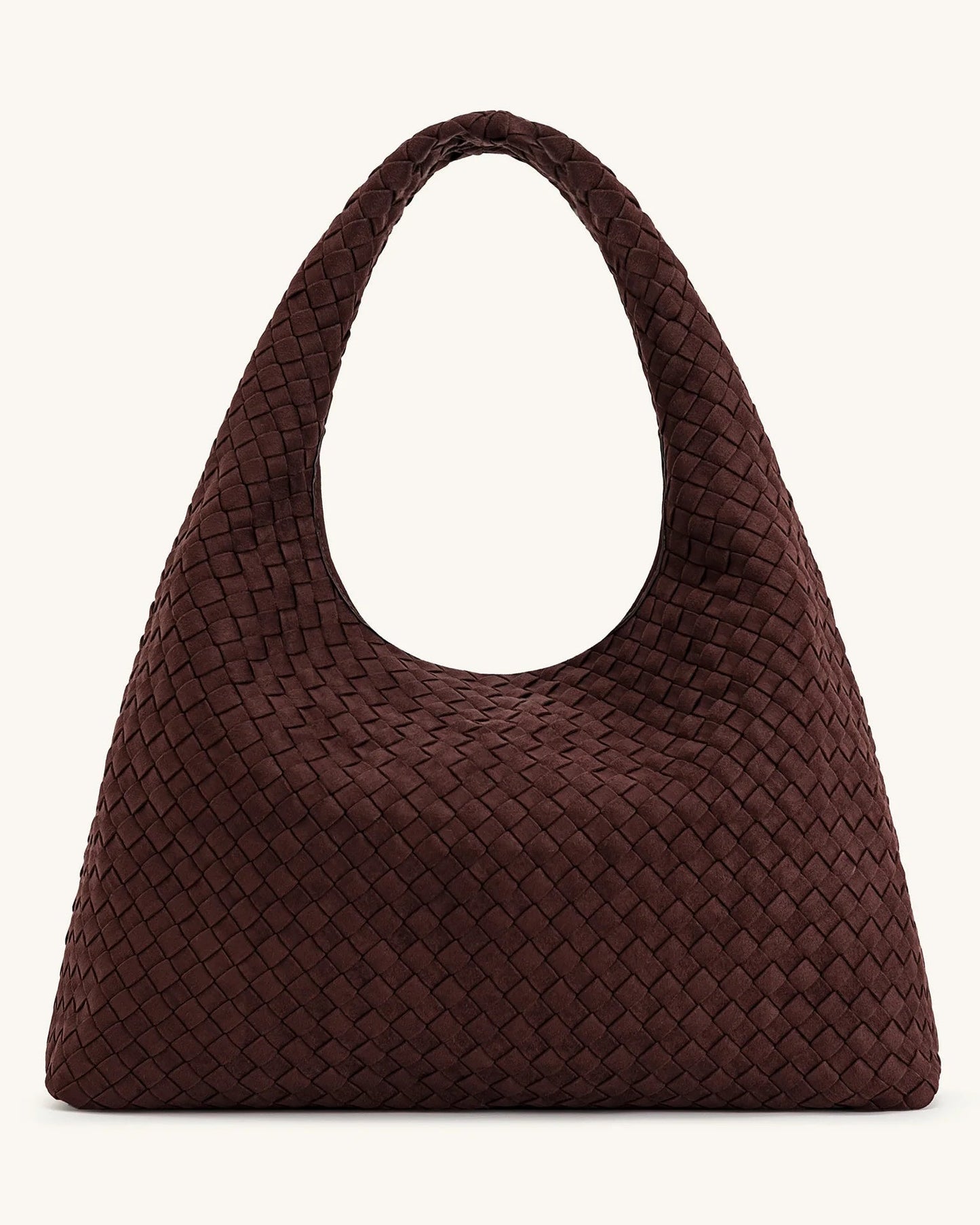 Iaura Faux Suede Woven Shoulder Bag