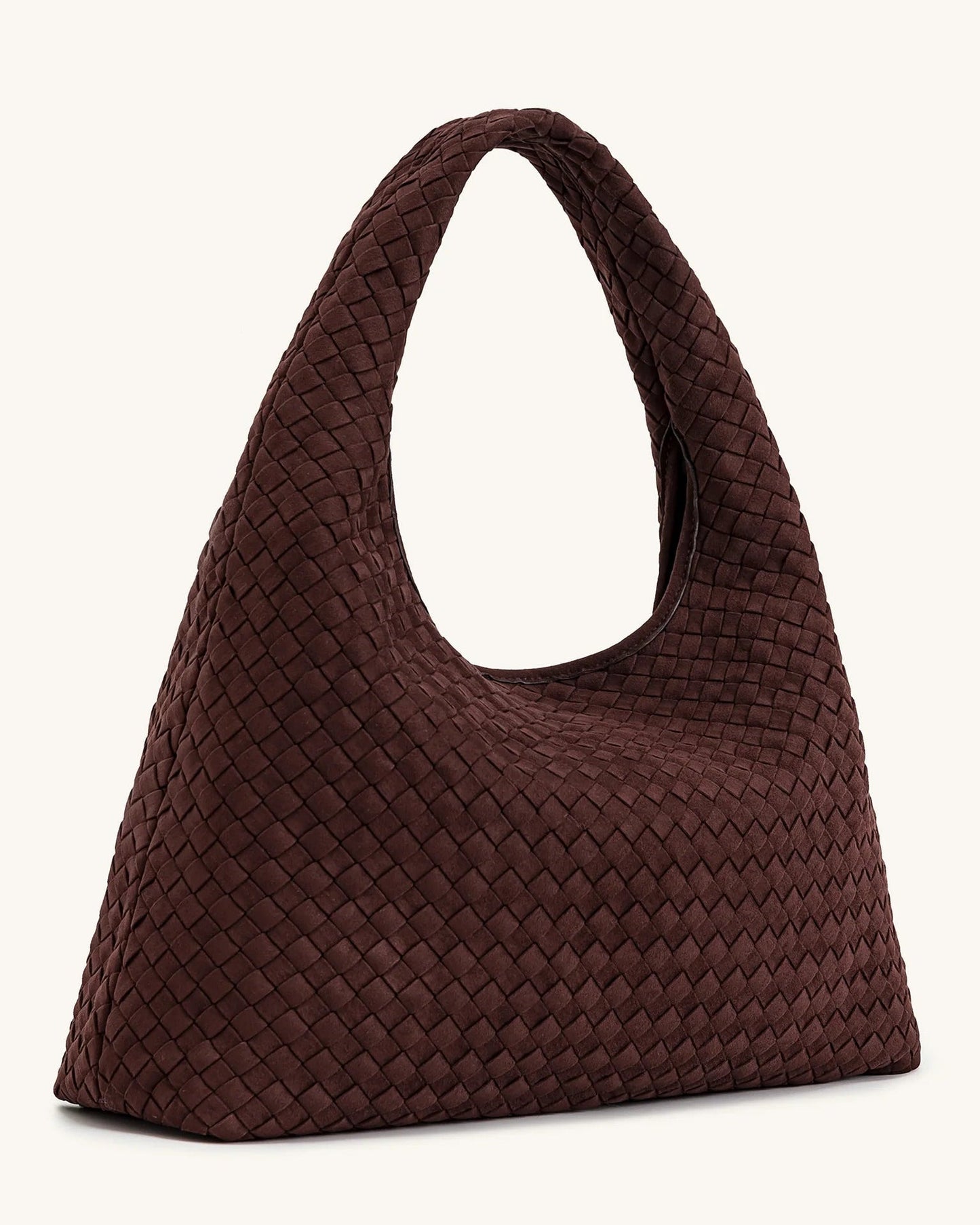 Iaura Faux Suede Woven Shoulder Bag