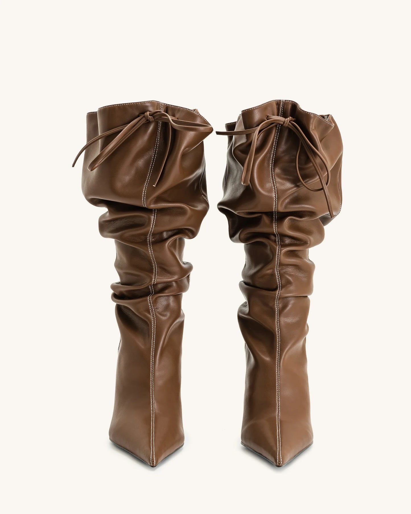 Olivia Leather High Heel Boots