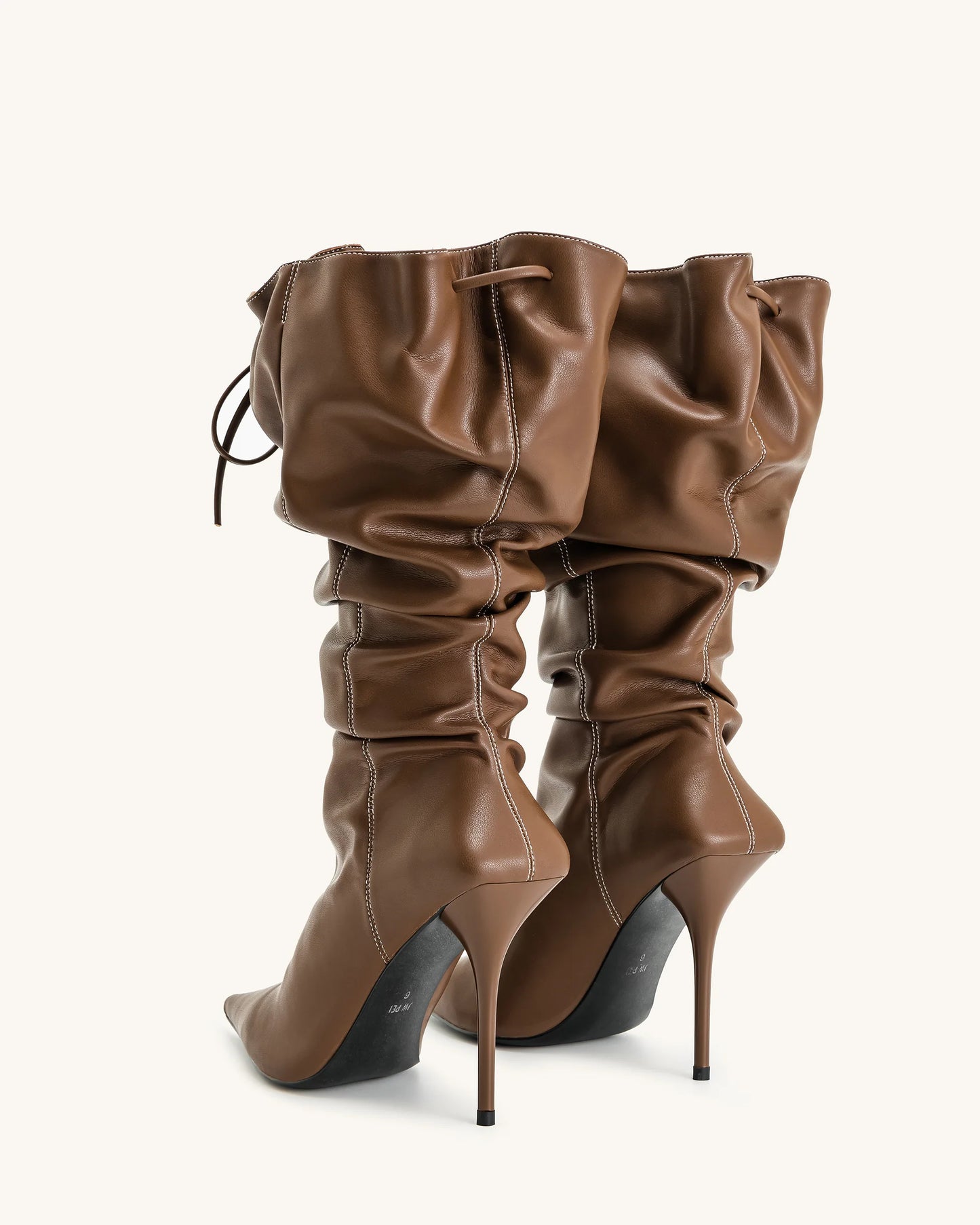 Olivia Leather High Heel Boots