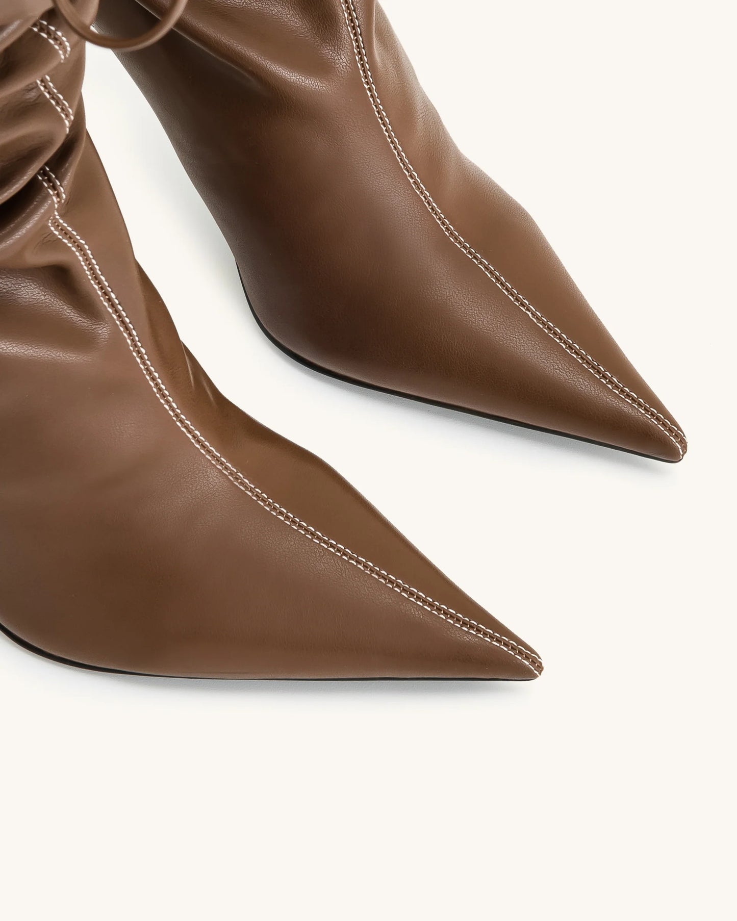 Olivia Leather High Heel Boots