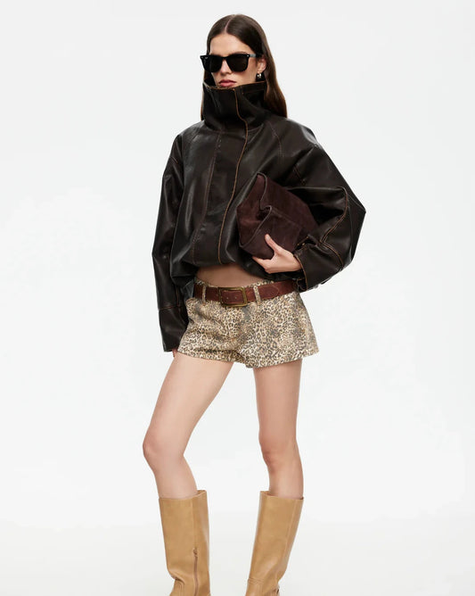 Gisele Leopard Short
