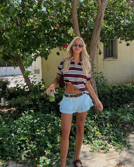 DOUBLE RUFFLE MINI SKORT