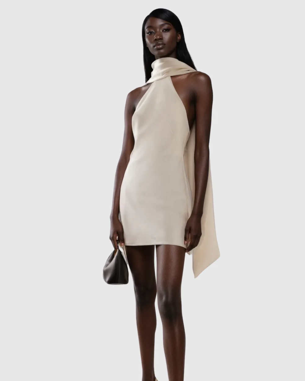Dominica Sleeveless Scarf Mini Dress